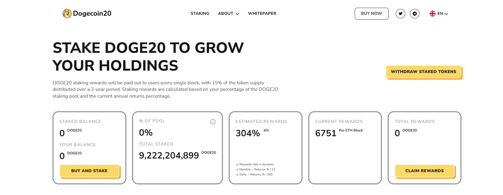 dogecoin20 staking