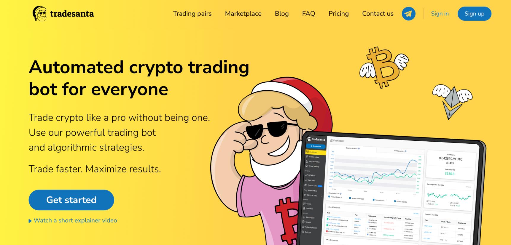 Auto crypto trading at TradeSanta