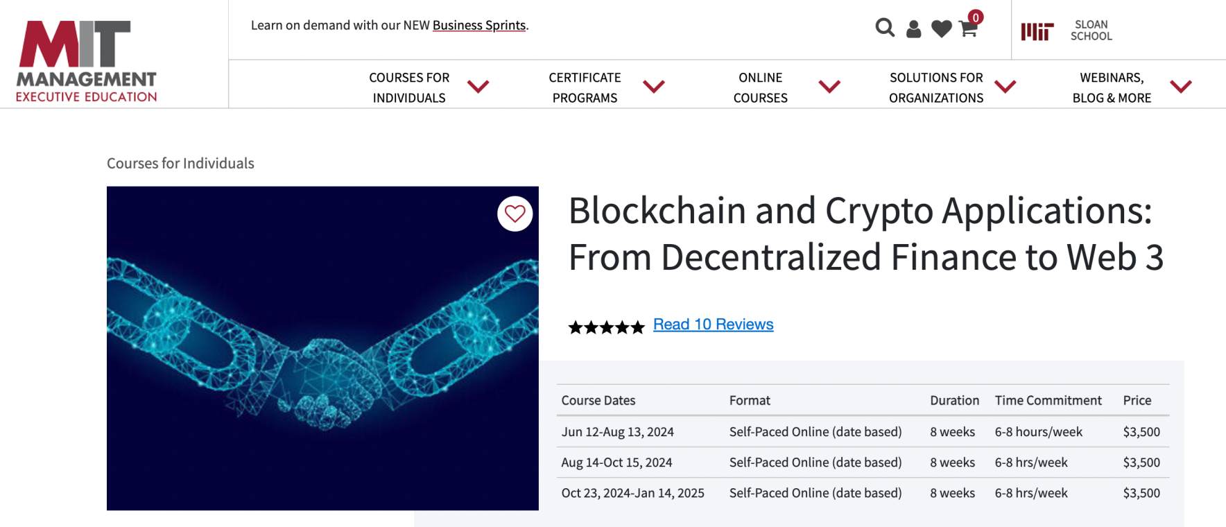 Blockchain and Crypto Applications course by MIT