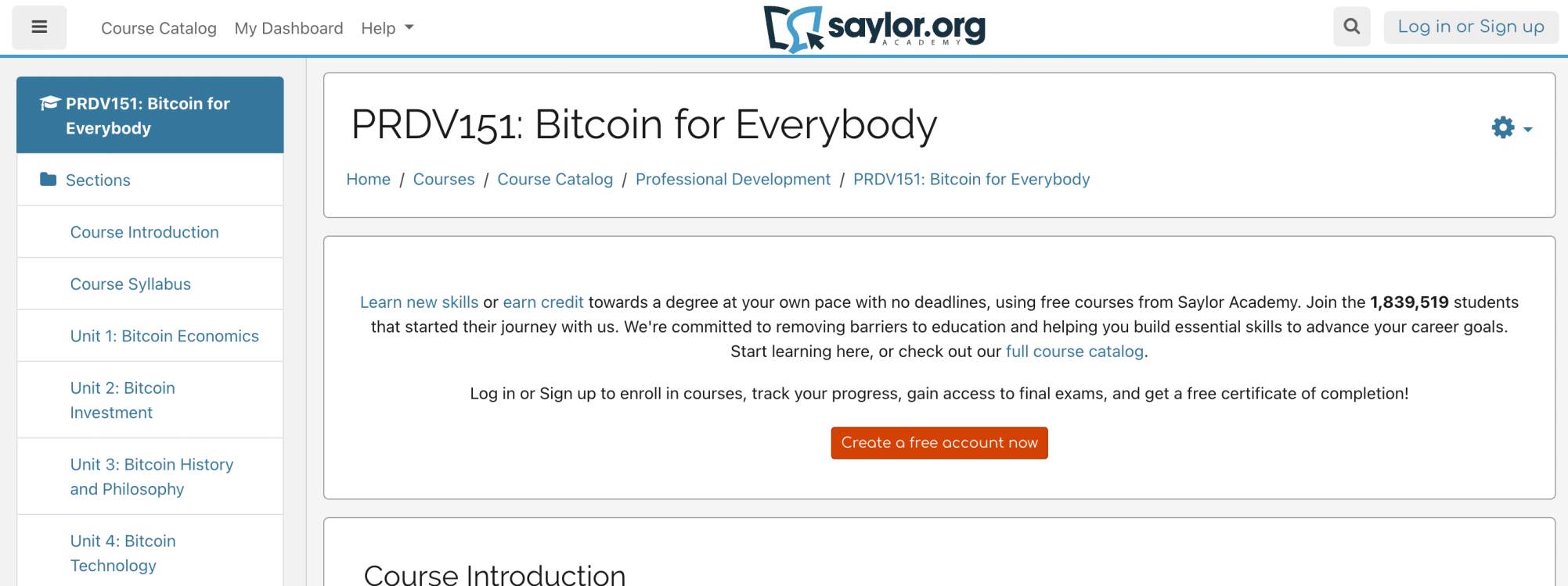 Bitcoin for Everyone free crypto course