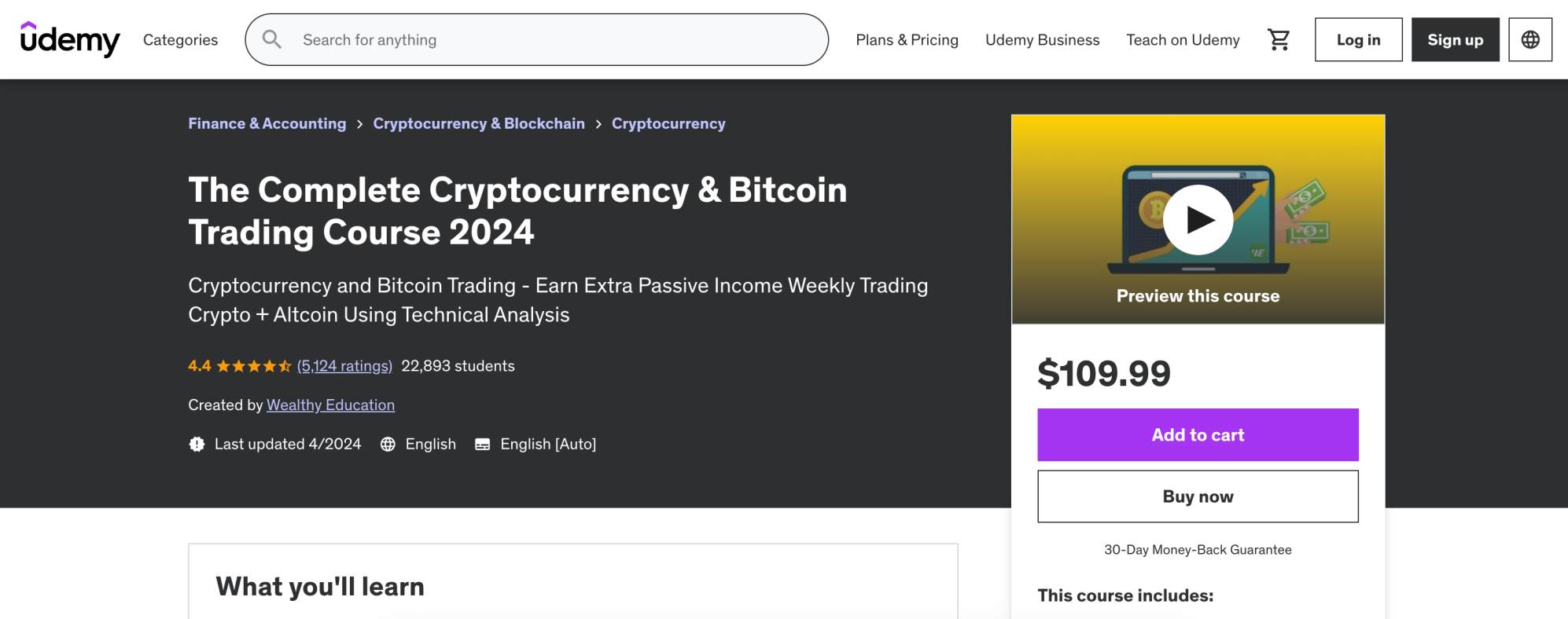 Complete Cryptocurrency & Bitcoin Trading Course