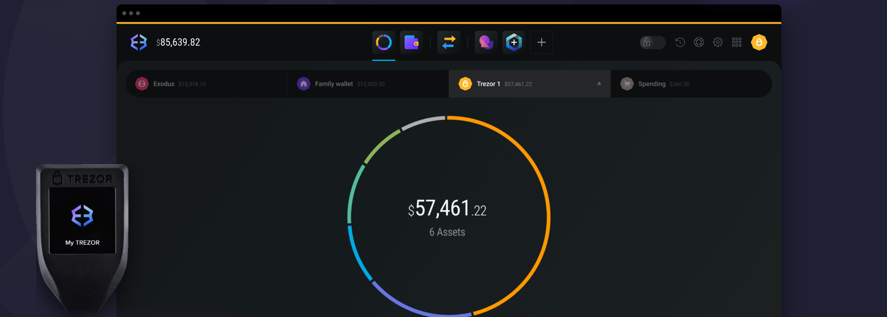 exodus wallet trezor support