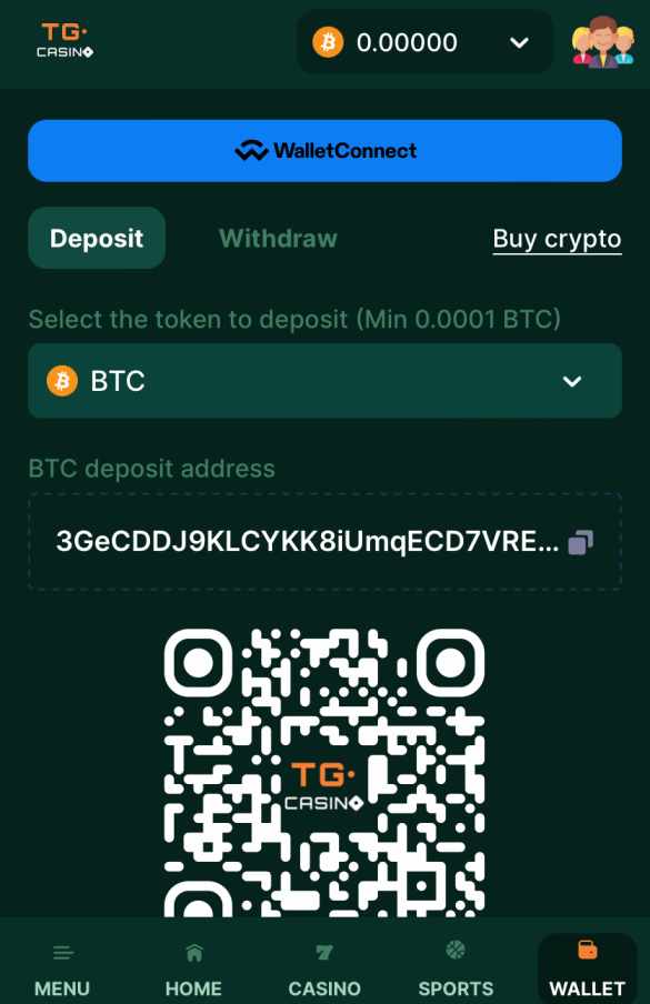 How to deposit crypto at a decentralized gambling site