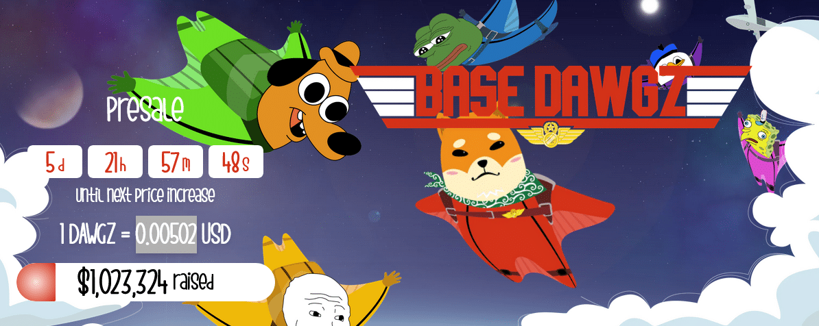 Top meme coins like Dogecoin, Shiba Inu, and PEPE are falling. Meanwhile, investors are pouring into Base Dawgz in the ongoing DAWGZ presale