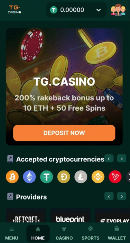 TG.Casino offers instant Ethereum withdrawals and a 200% rakeback deal of up to 10 ETH for all poker games
