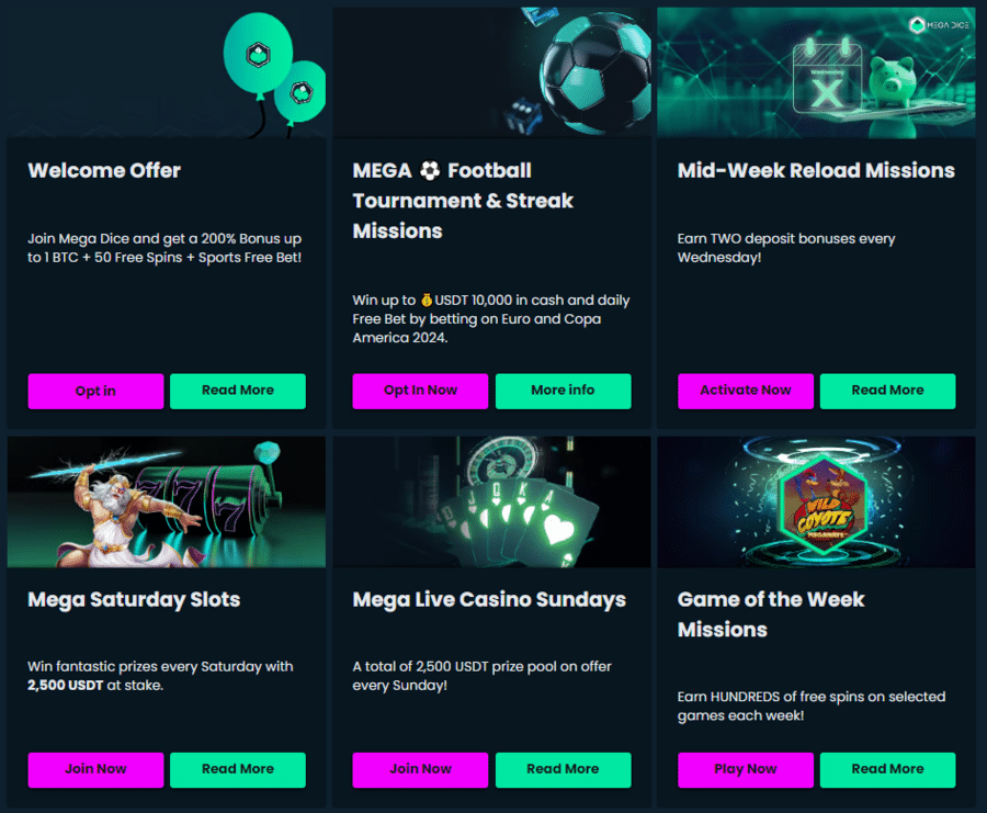 Mega Dice Casino Bonuses & Review 2024