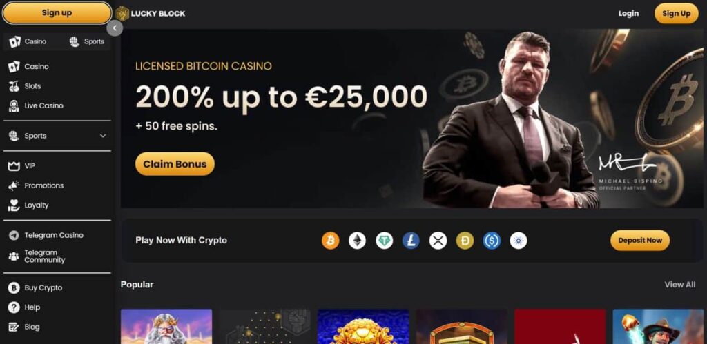 lucky block homepagina buitenlands casino