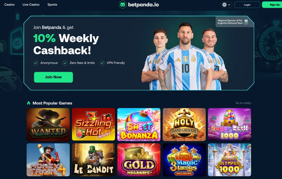 Betpanda Casino features a one-step sign-up process and pays out via Shiba Inu virtually instantly!