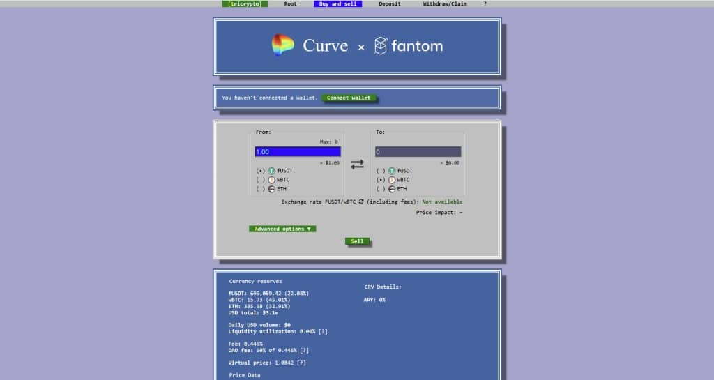 curve finance tricrypto pool
