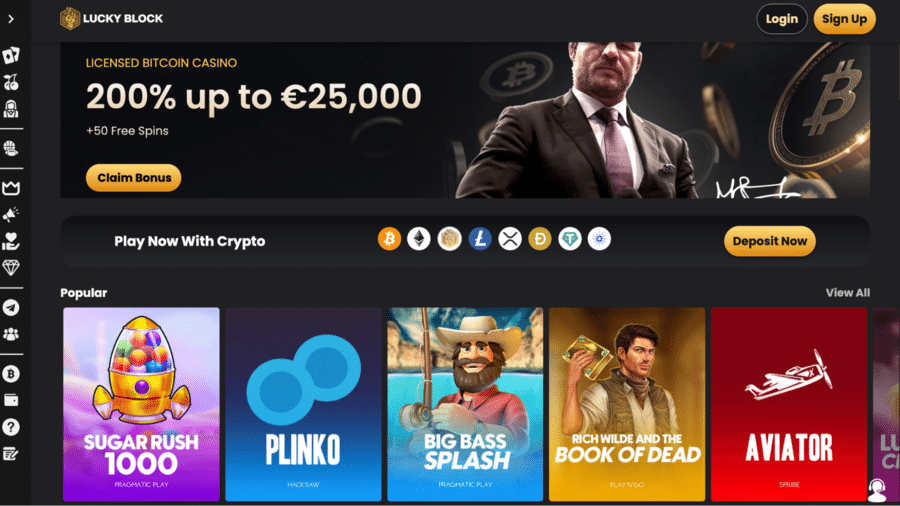 UFC legend Michael Bisping and Lucky Block Casino have a 200% welcome bonus for you.