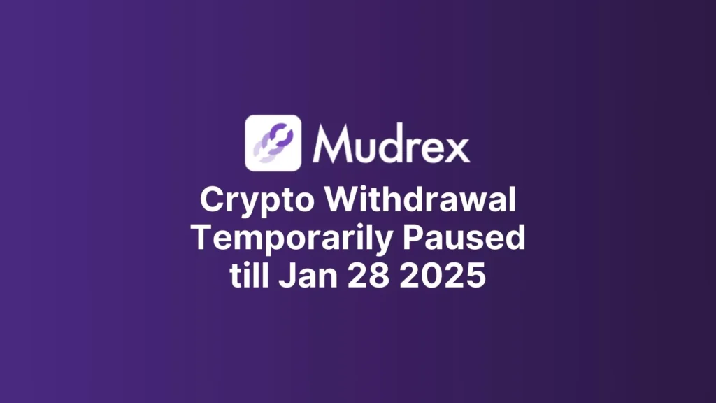 India’s Mudrex Suspends Crypto Withdrawals Till 28th January Amid Surging User Growth