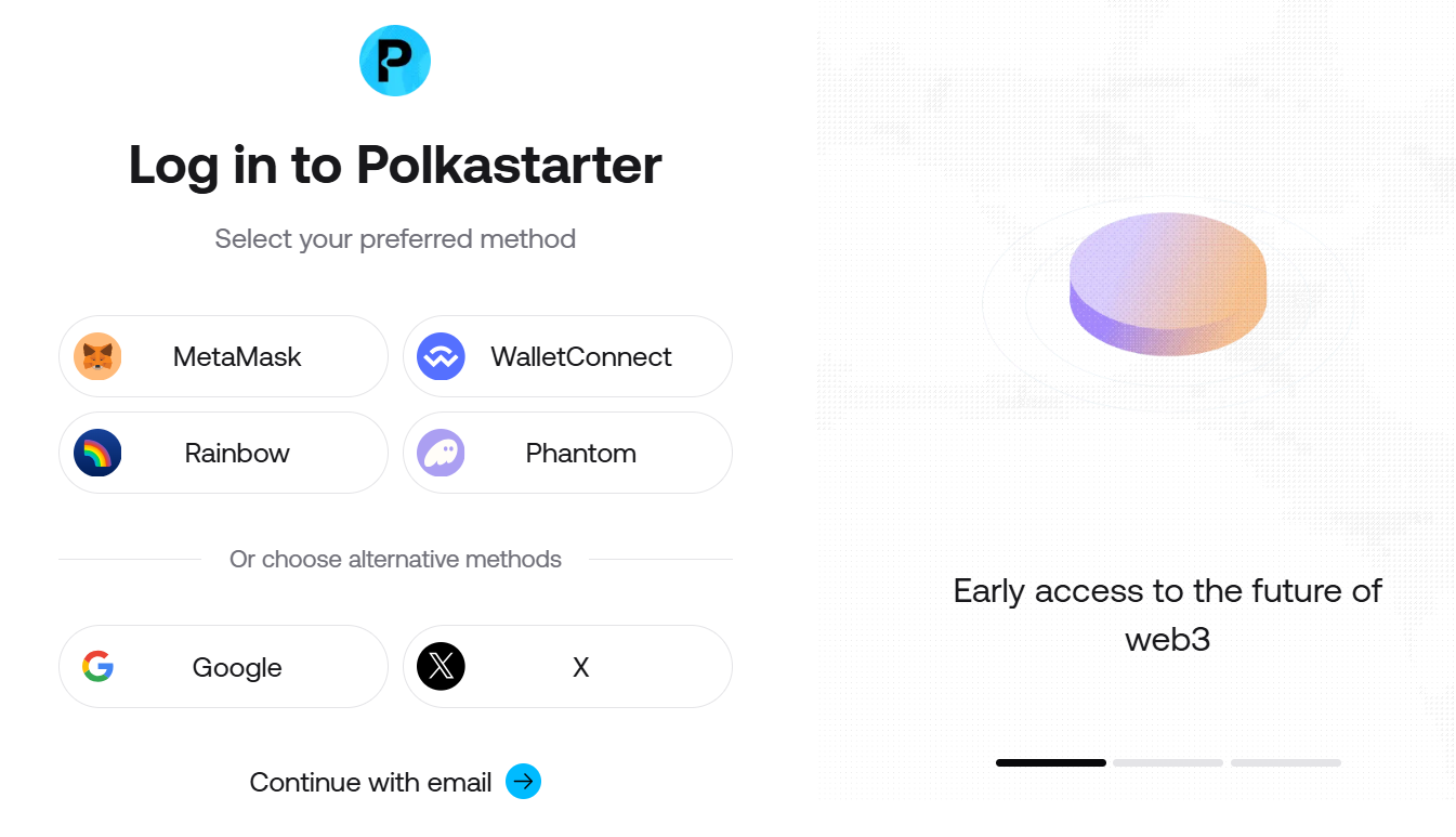 Polkastarter signup