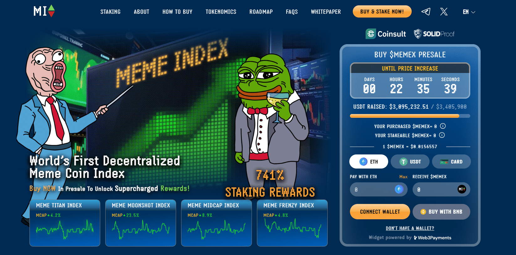 MOVE spiked after World Liberty Financial purchase. Investors are also exploring the Meme Index whose presale has raised over $3 million