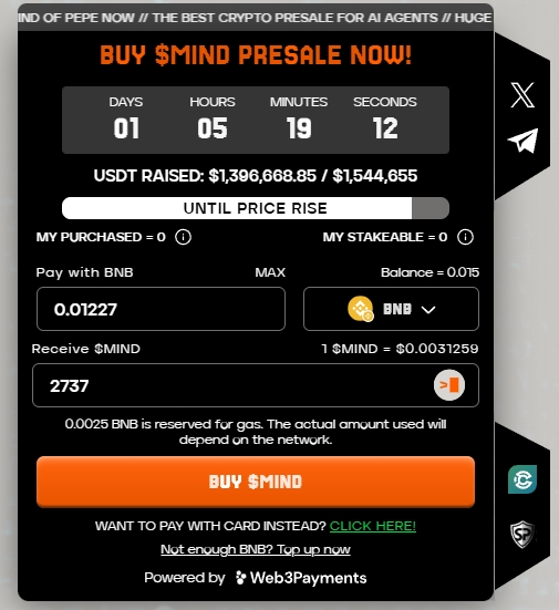 mind of pepe presale widget