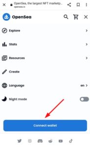 WalletConnect to Opensea