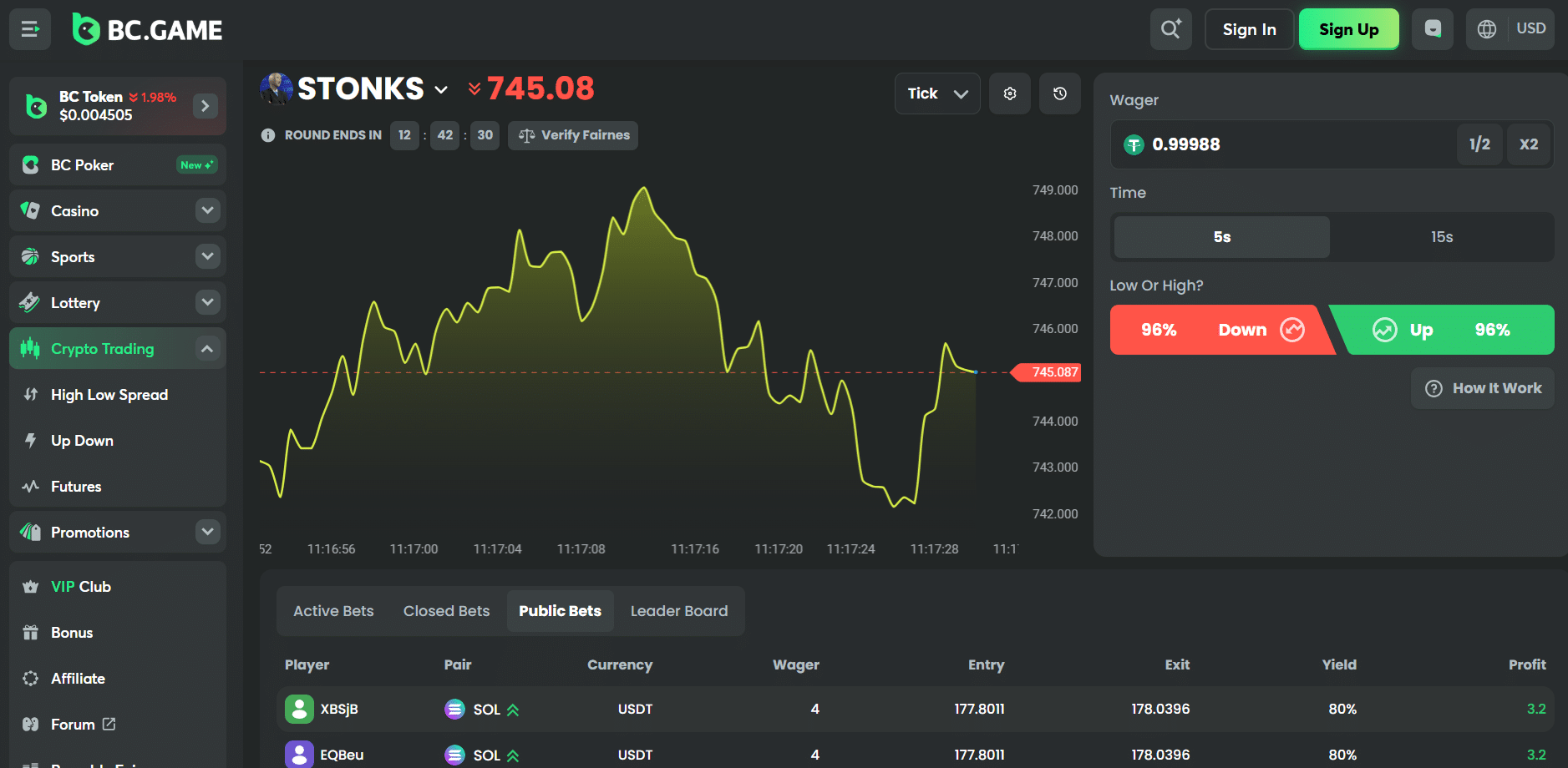 BC.Game Casino - Crypto-Trading