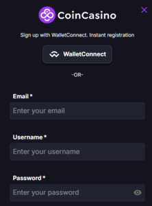 CoinCasino New Registration