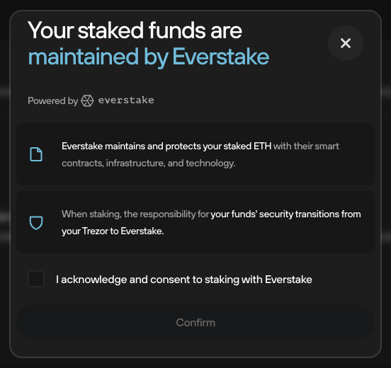 Everstake on Trezor