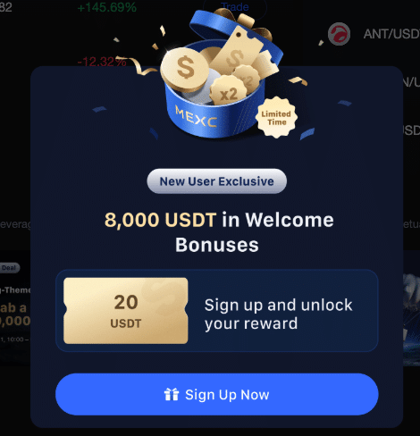 MEXC exchange welcome bonus