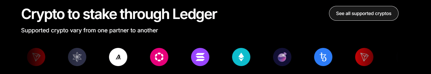 Ledger staking tokens