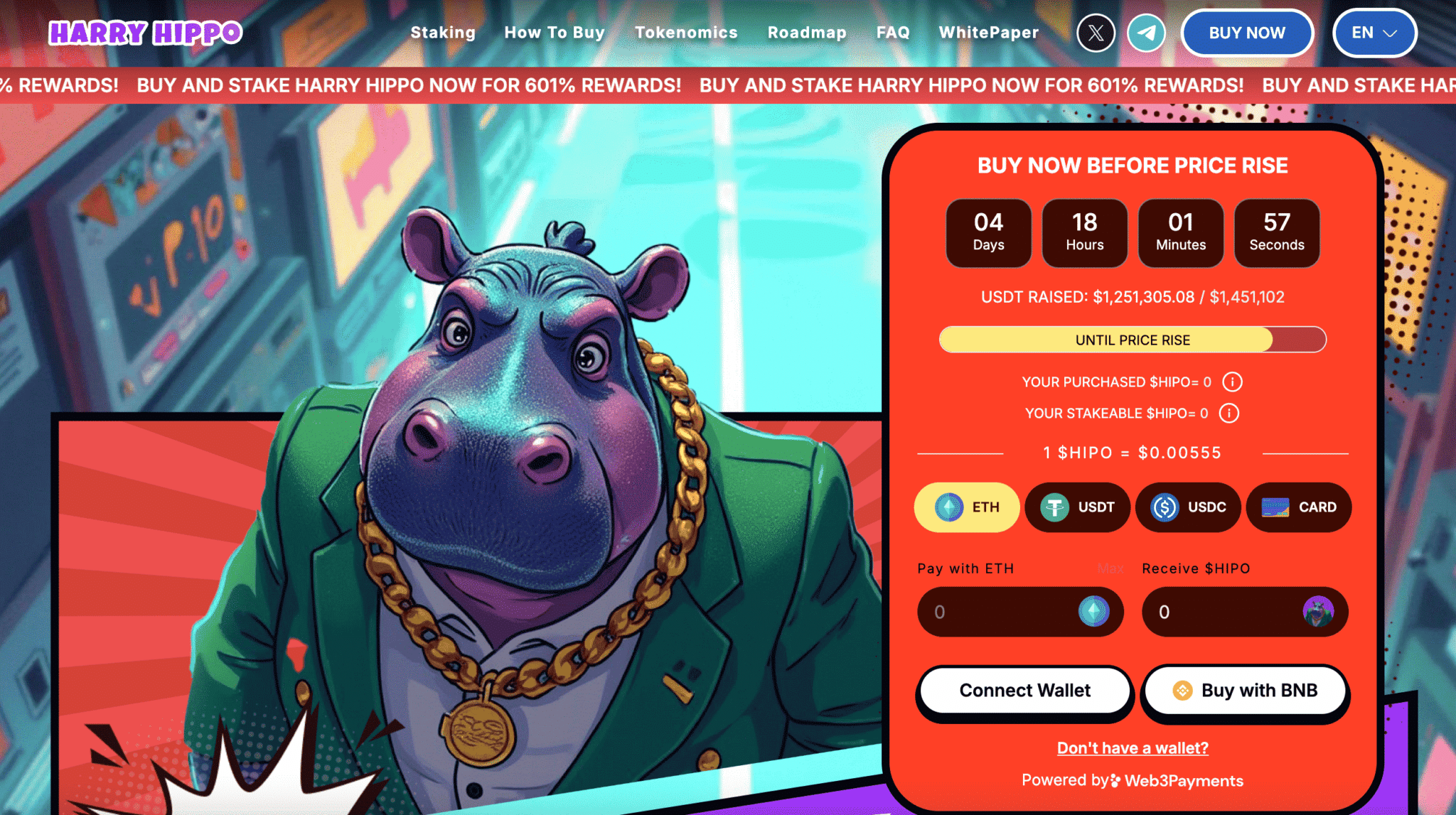 Harry Hippo presale