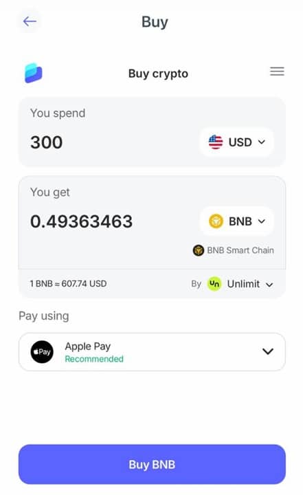 Best Wallet BNB compra
