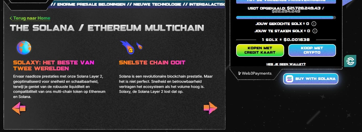 innovatieve korte termijn crypto van Solaxy