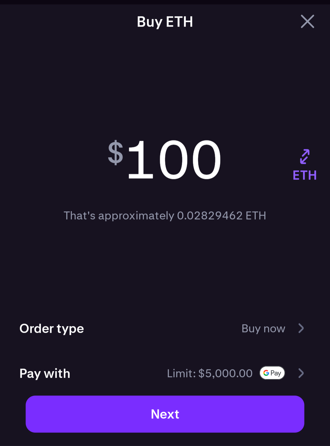 kraken buy eth