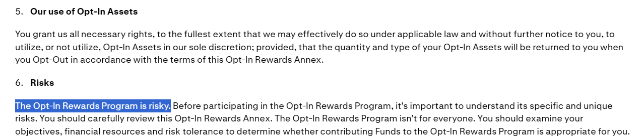 kraken opt-in asset risks