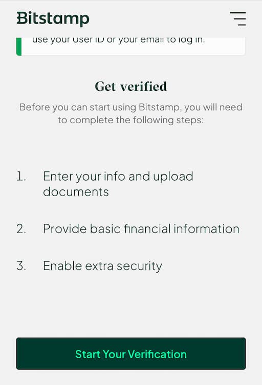 Bitstamp review - verification