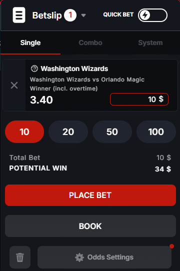 Load up your betslip at CoinCasino
