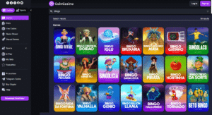 Play virtual bingo games online at CoinCasino