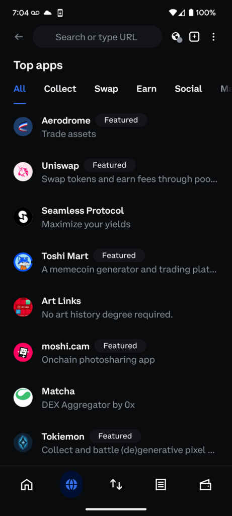 Coinbase Wallet dApp Library
