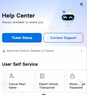 HTX exchange customer support
