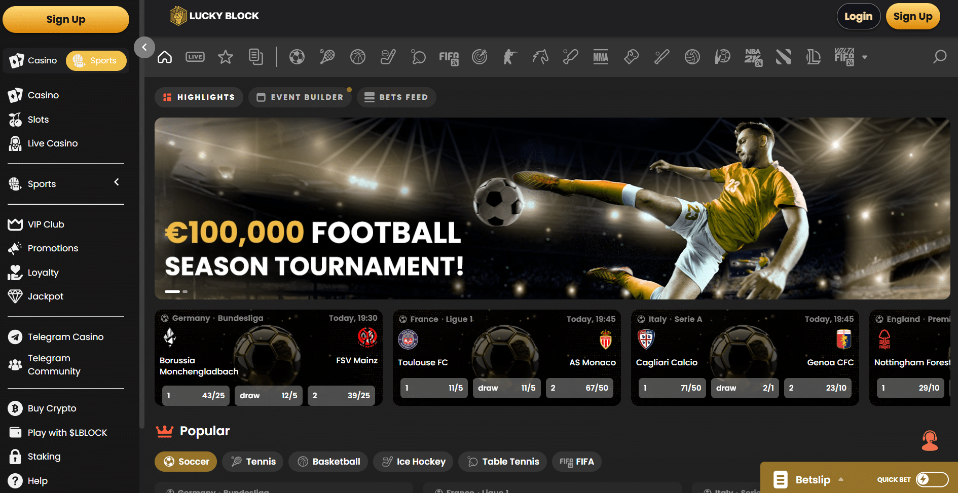 Lucky Block sportsbook