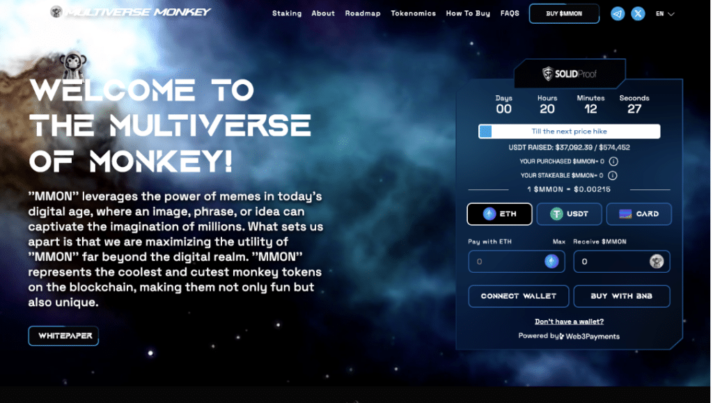 Multiverse Monkey Homepage
