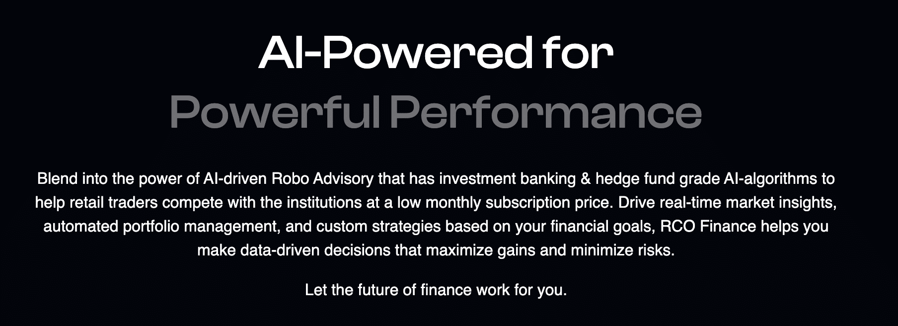 RCO Finance AI-powered
