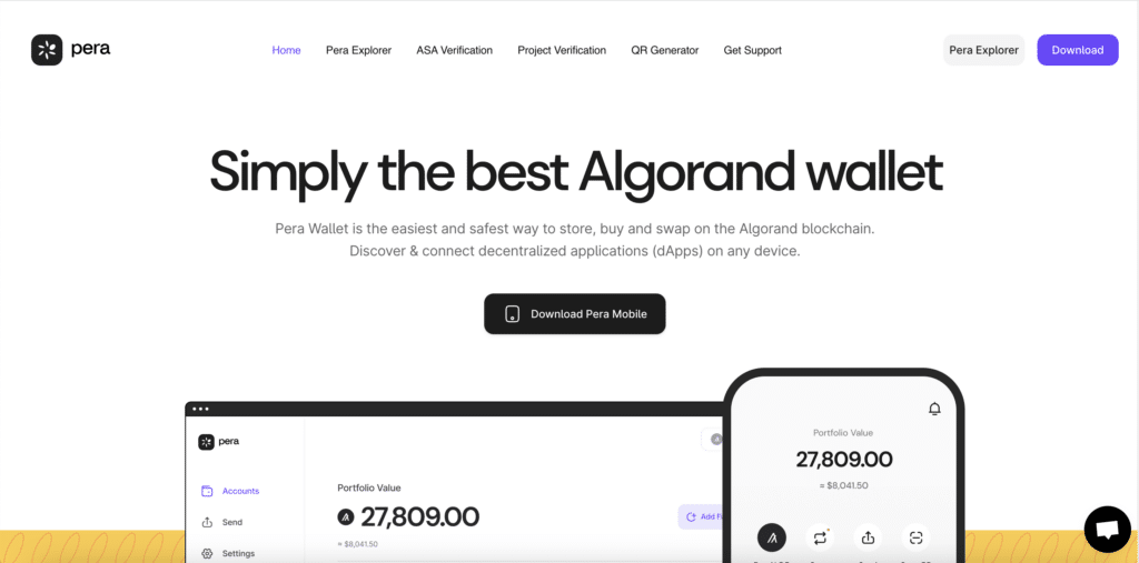 Stake ALGO on Pera Wallet