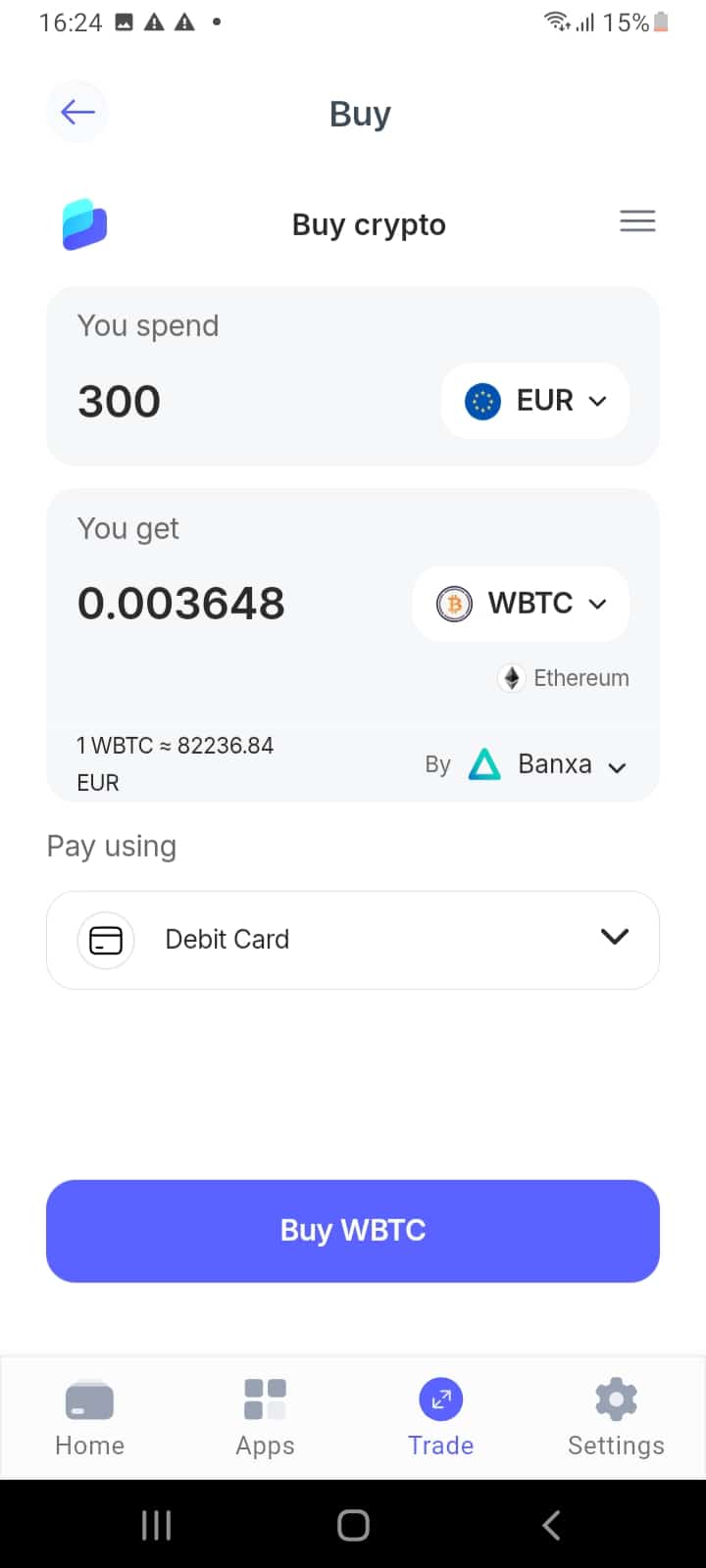 how to buy Wrapped Bitcoin on Best Wallet