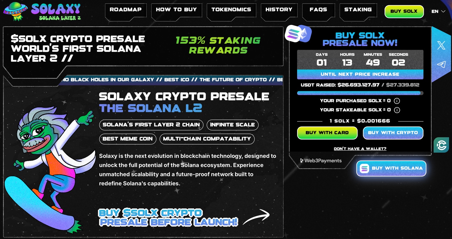 Solaxy presale best crypto to buy in 2025?