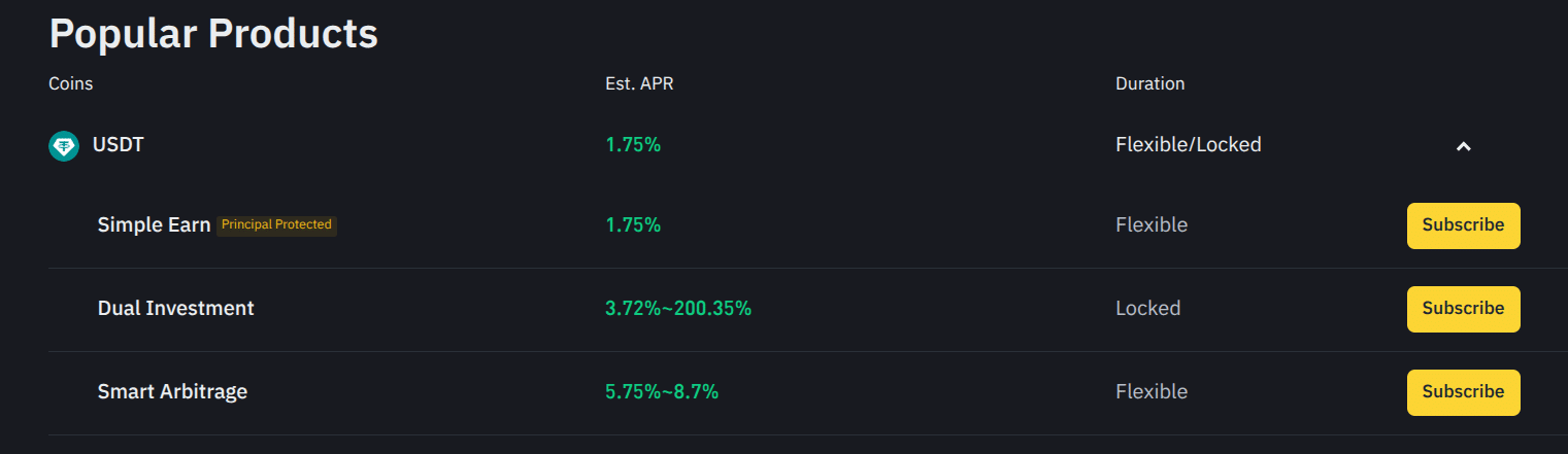 binance usdt staking