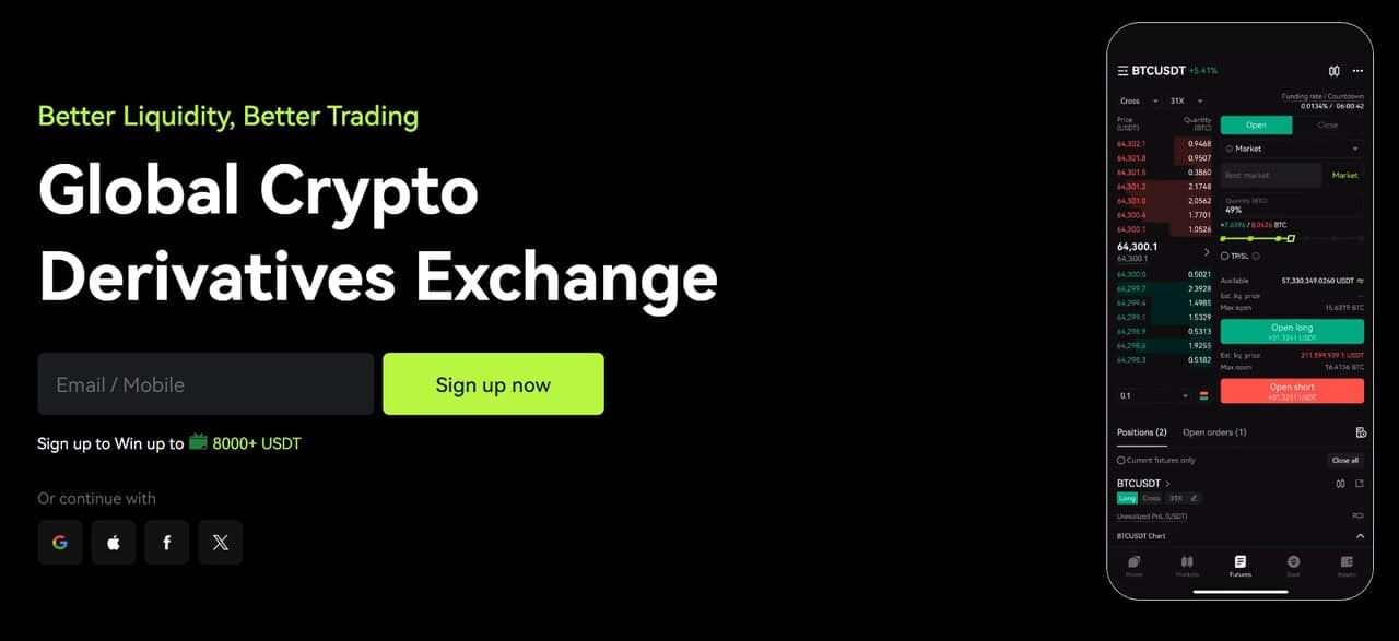 bitunix exchange homepage