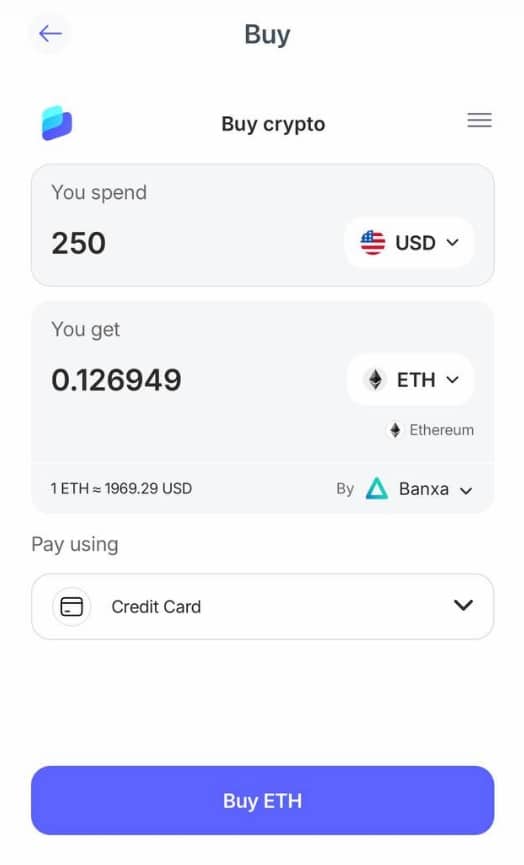 Best Wallet purchase ETH