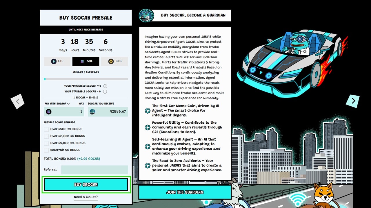 guardians of the car presale