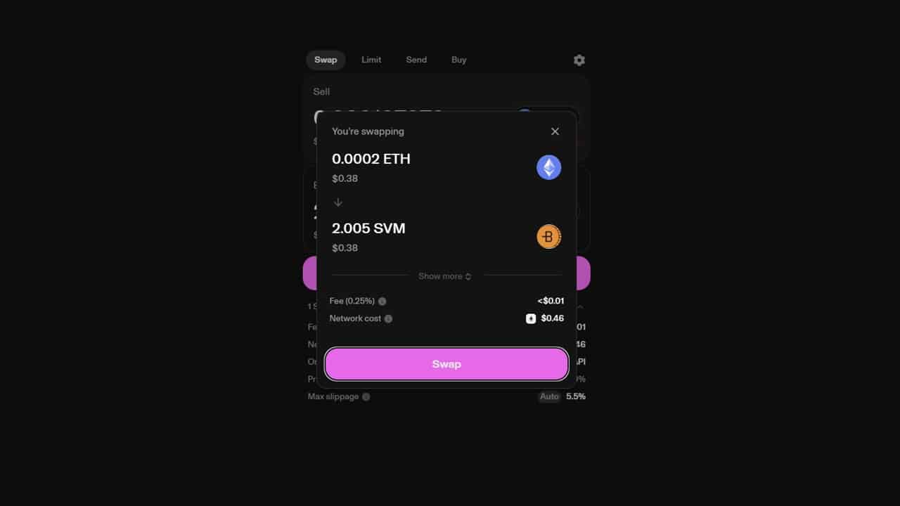 Buying $SVM tokens