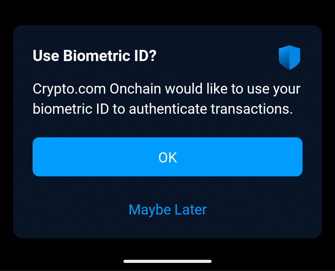 crypto com onchain biometric authentication