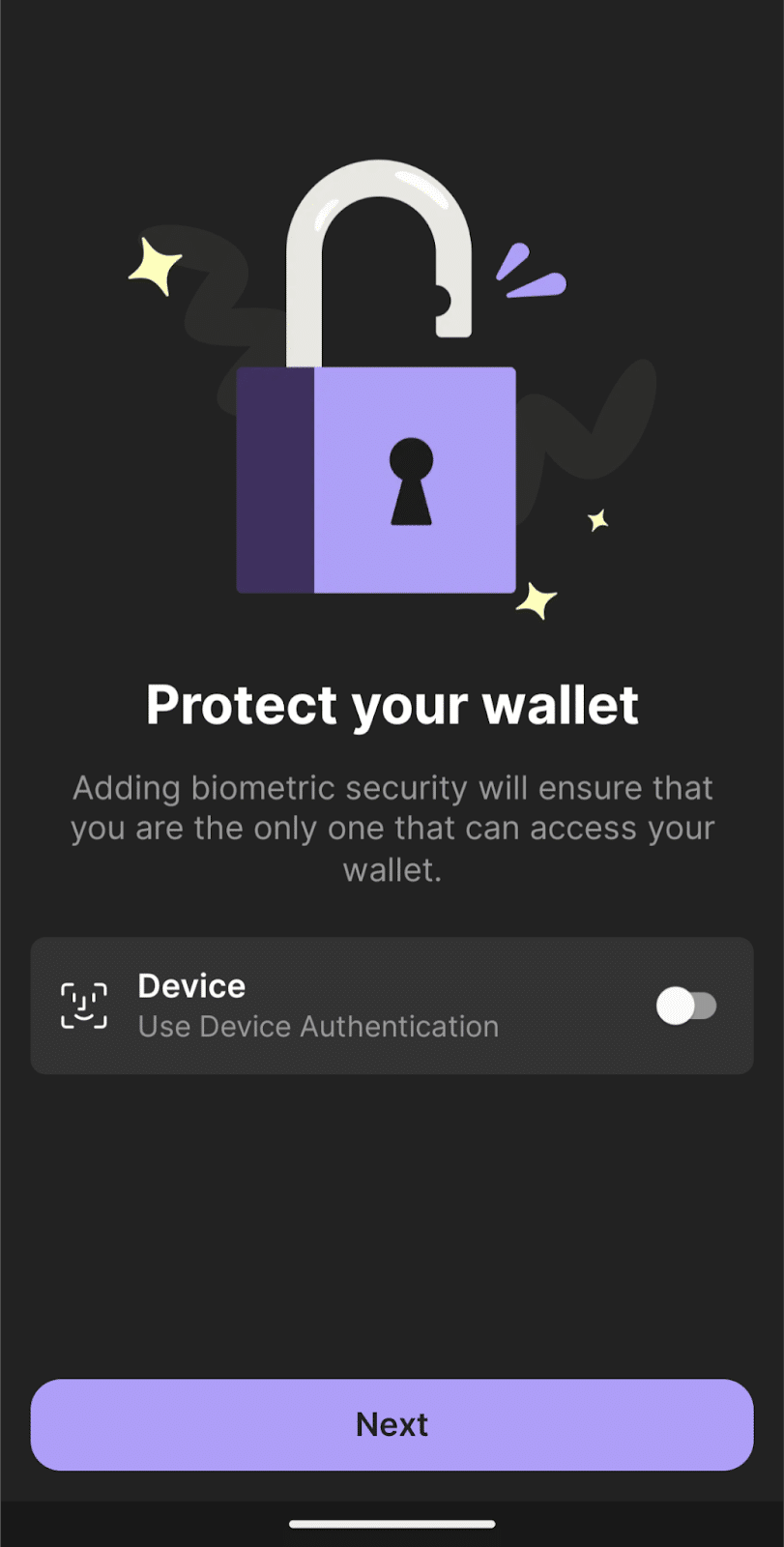 phantom wallet biometric authentication