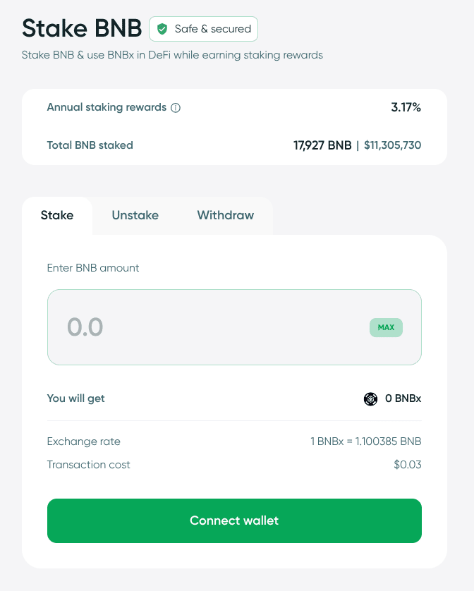 stader labs bnb lsts