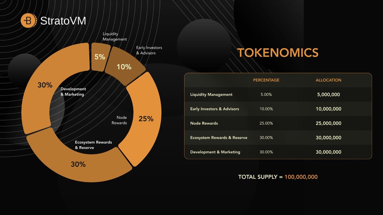 StratoVM tokenomics