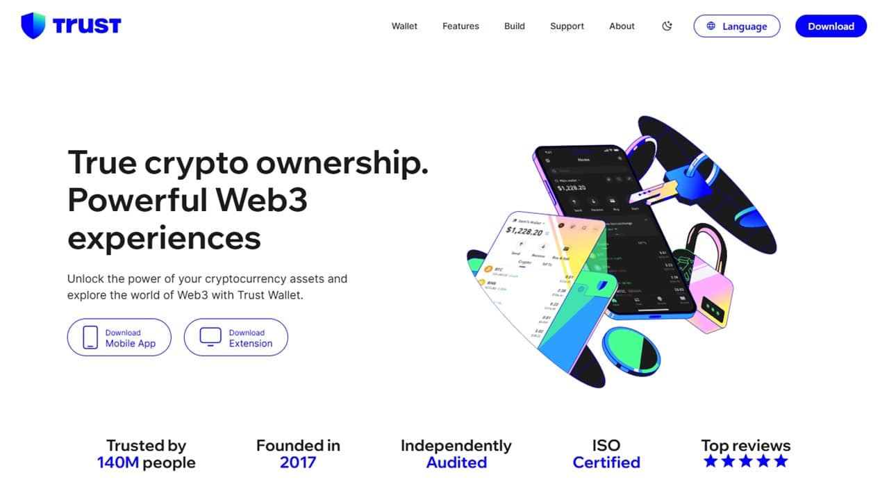 Trust Wallet homepage